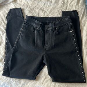 ALL SAINTS denim studded skinny jeans